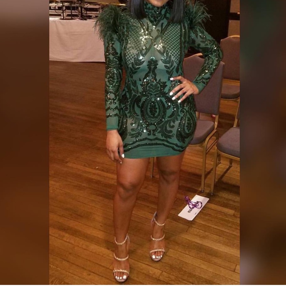 Money green dress
